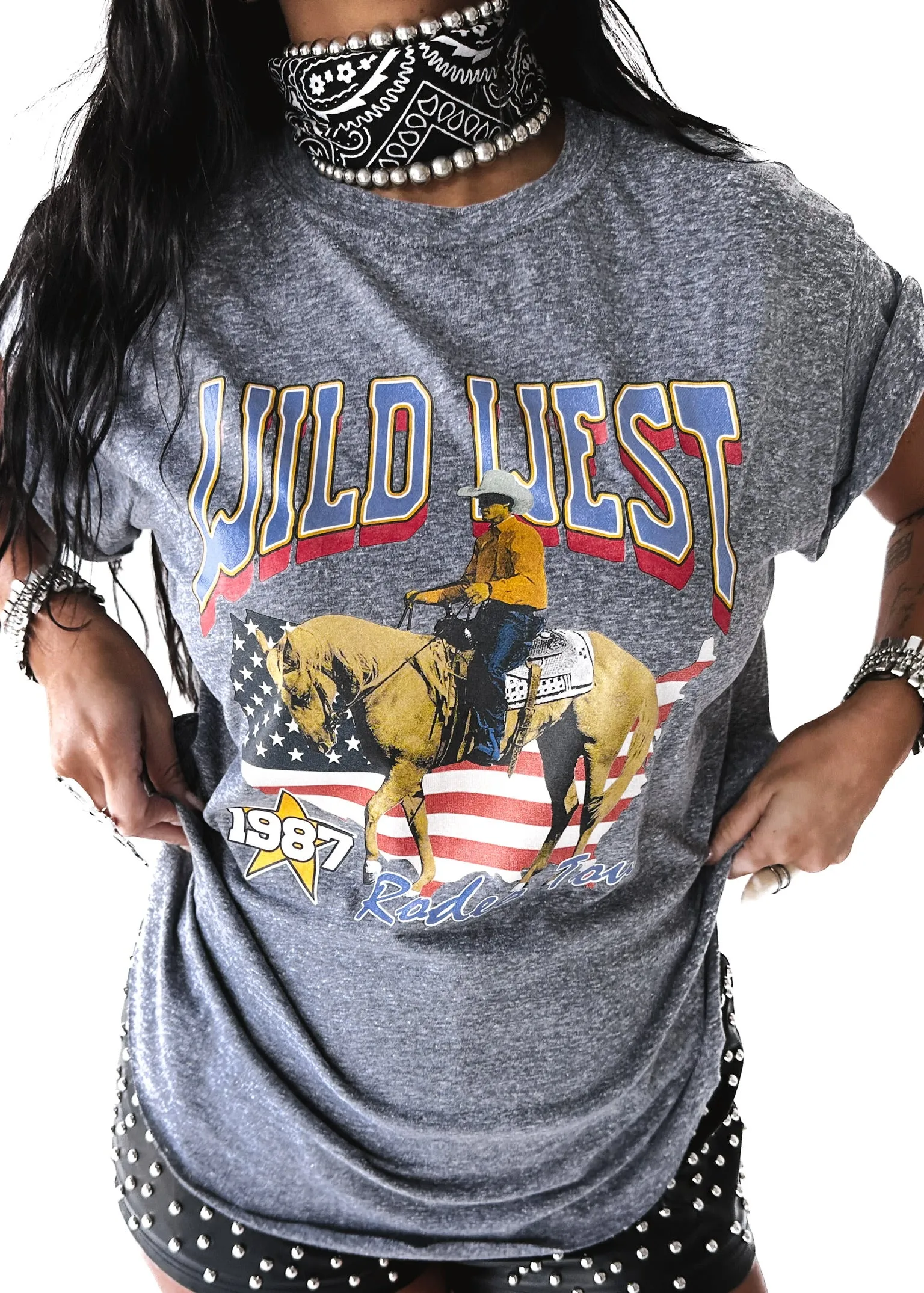 1987 WILD WEST SIDE SLIT TEE