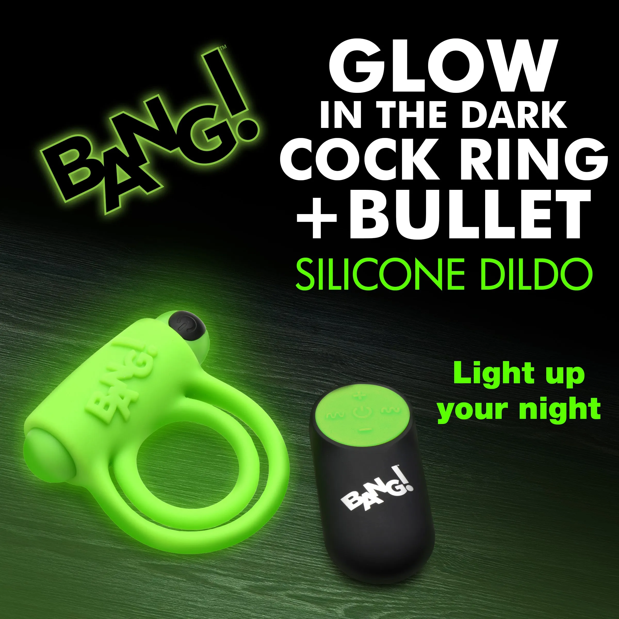 28X Glow-in-the-Dark Cock Ring w/ Remote