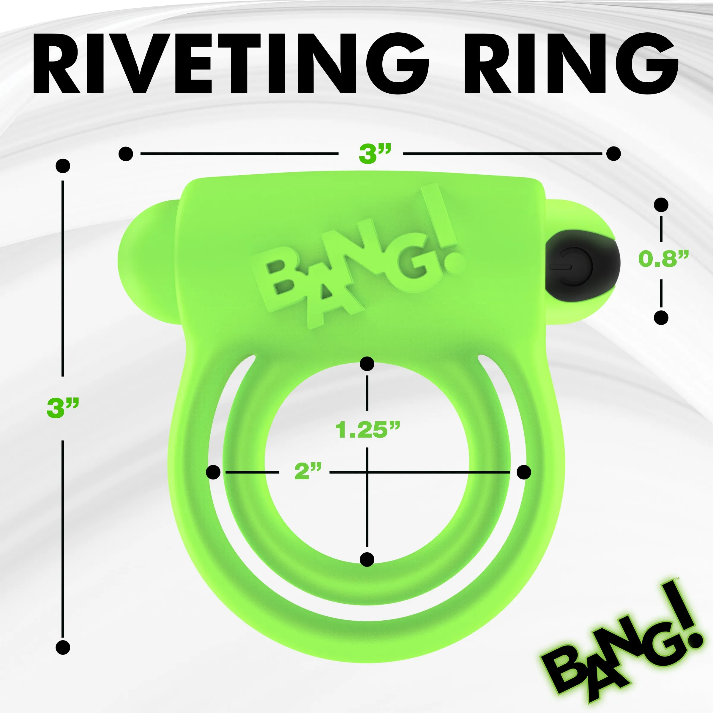 28X Glow-in-the-Dark Cock Ring w/ Remote