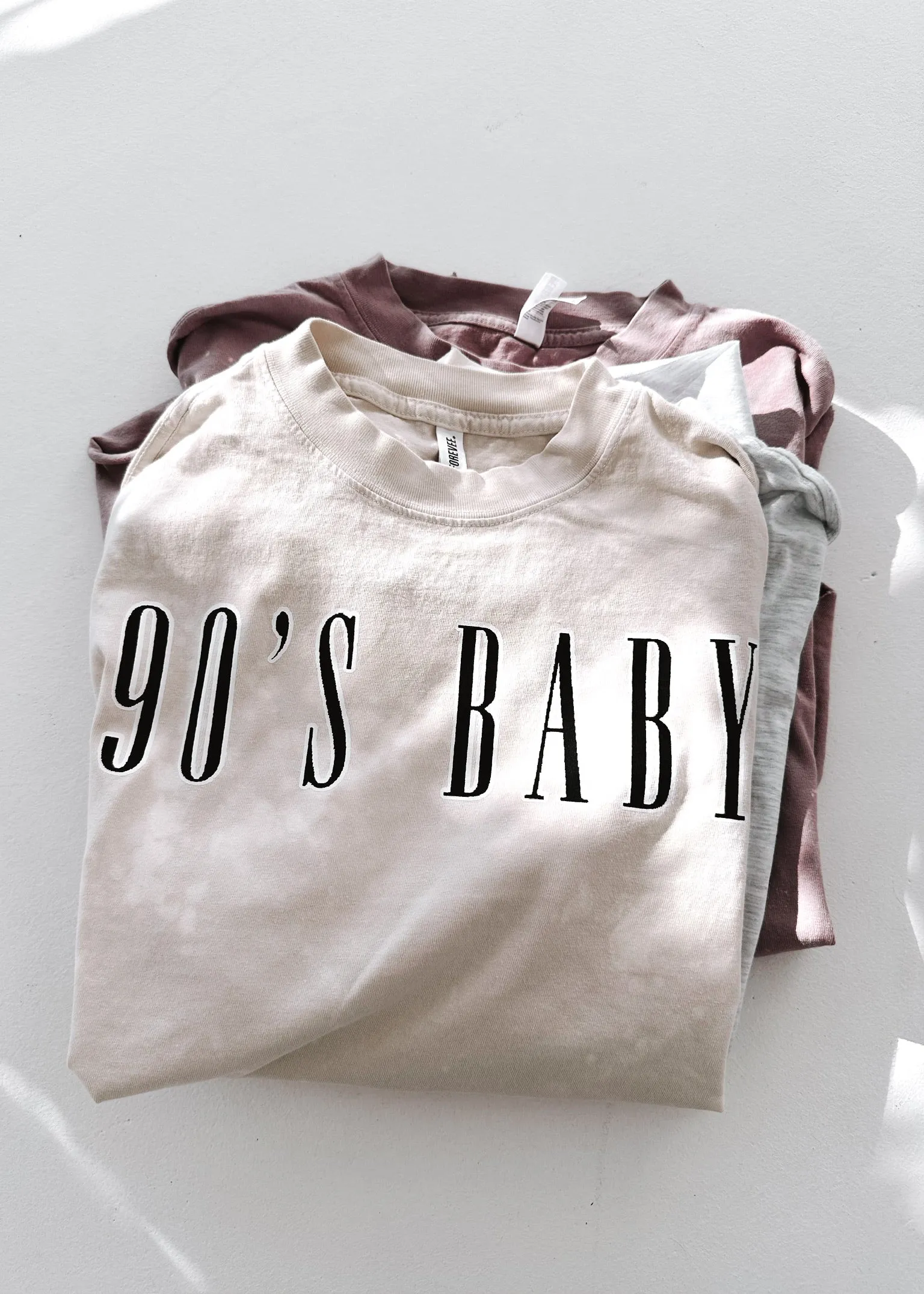 90's BABY BLEACHED OUT SIDE SLIT TEE