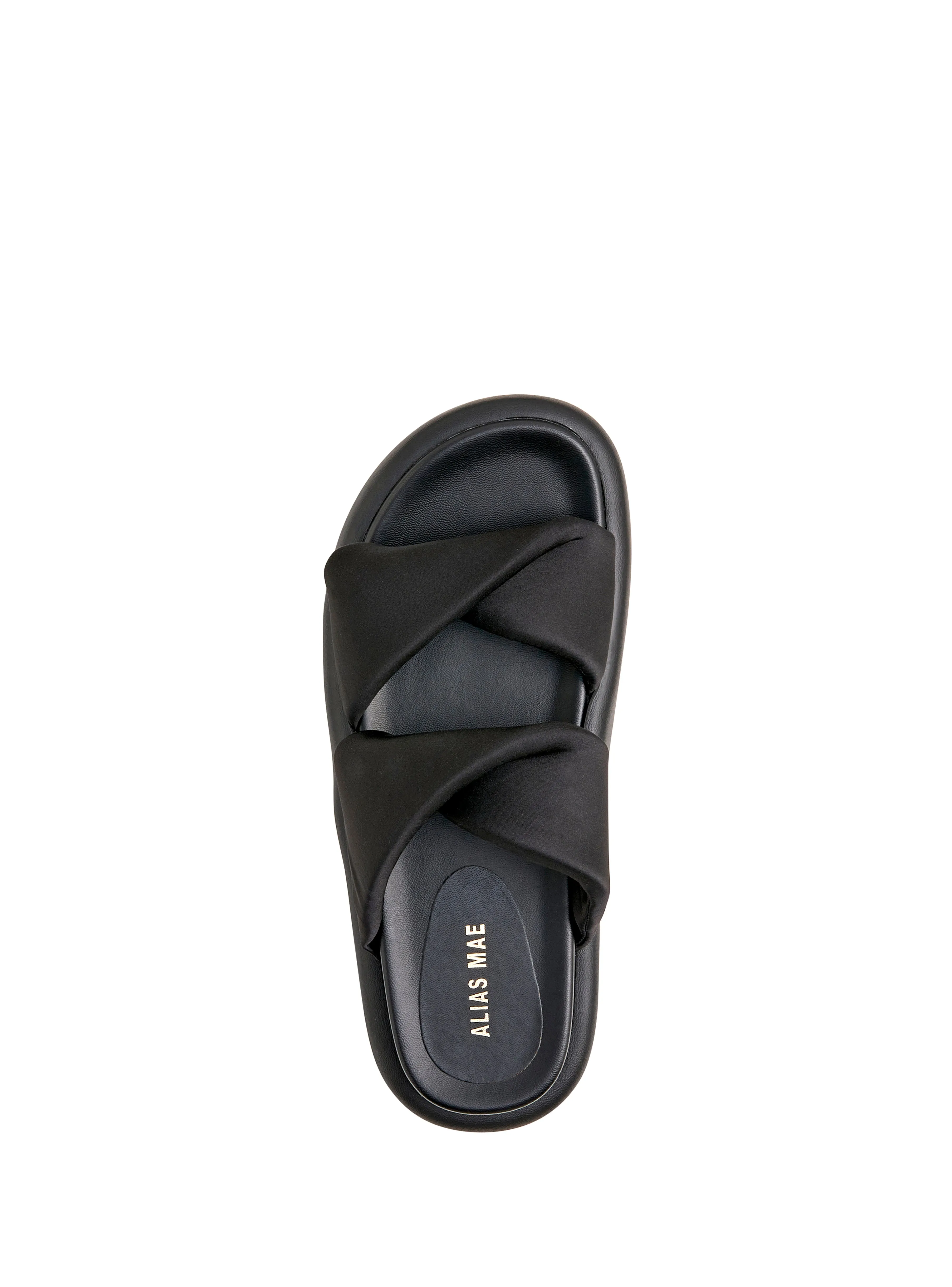 ALIAS MAE Womens Therese Sandals - Black Satin