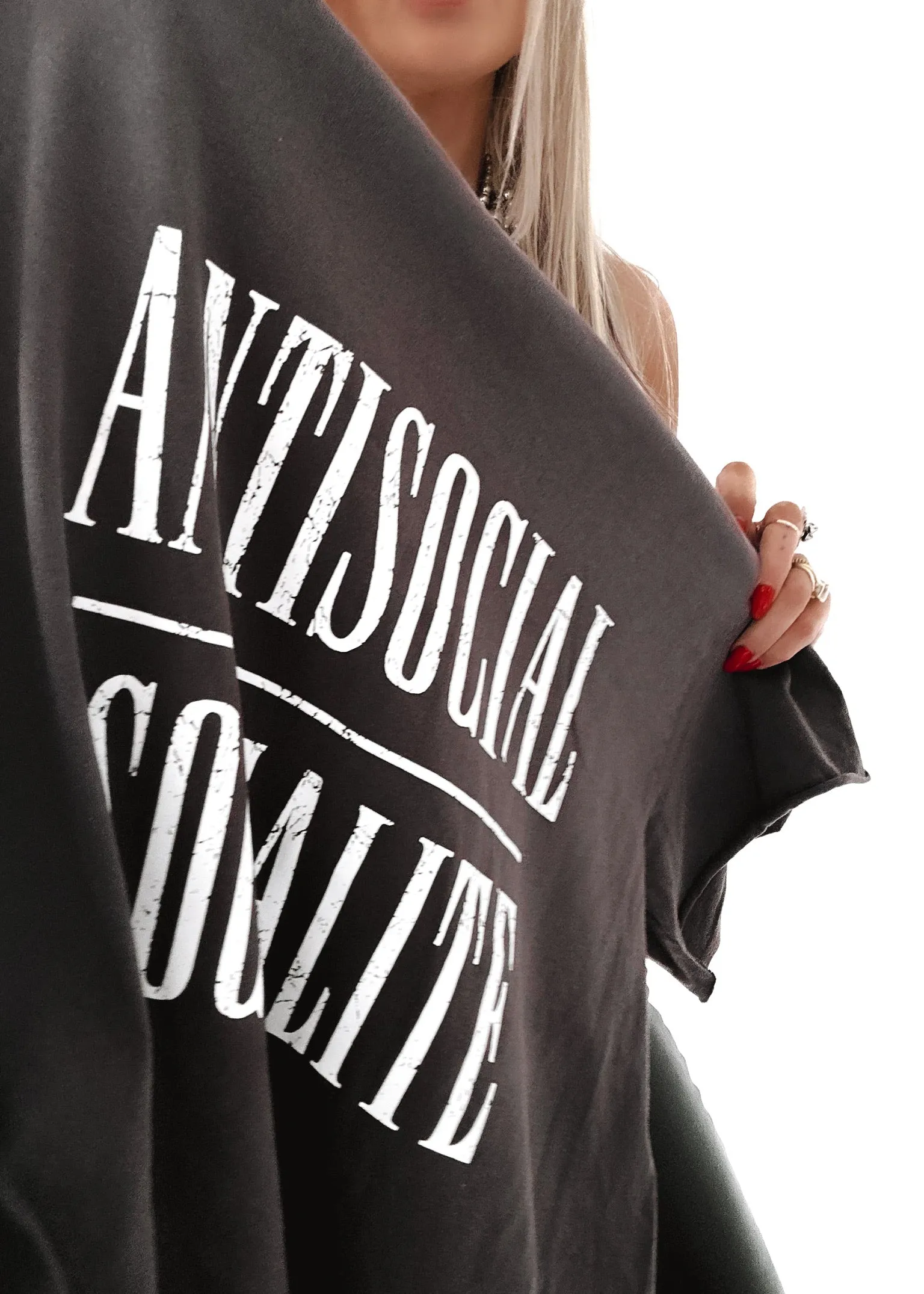 ANTISOCIAL SOCIALITE SIDE SLIT TEE