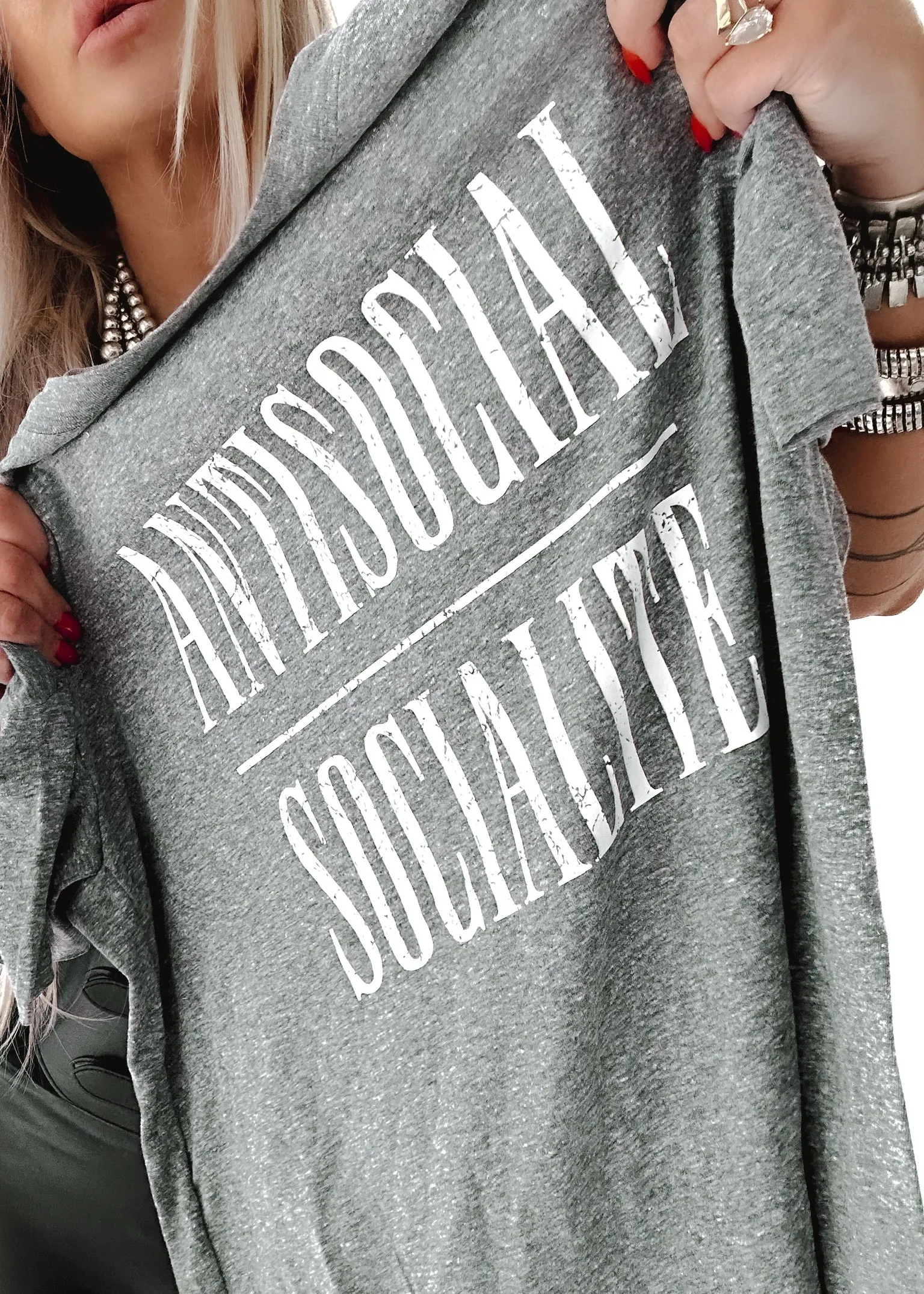 ANTISOCIAL SOCIALITE SIDE SLIT TEE