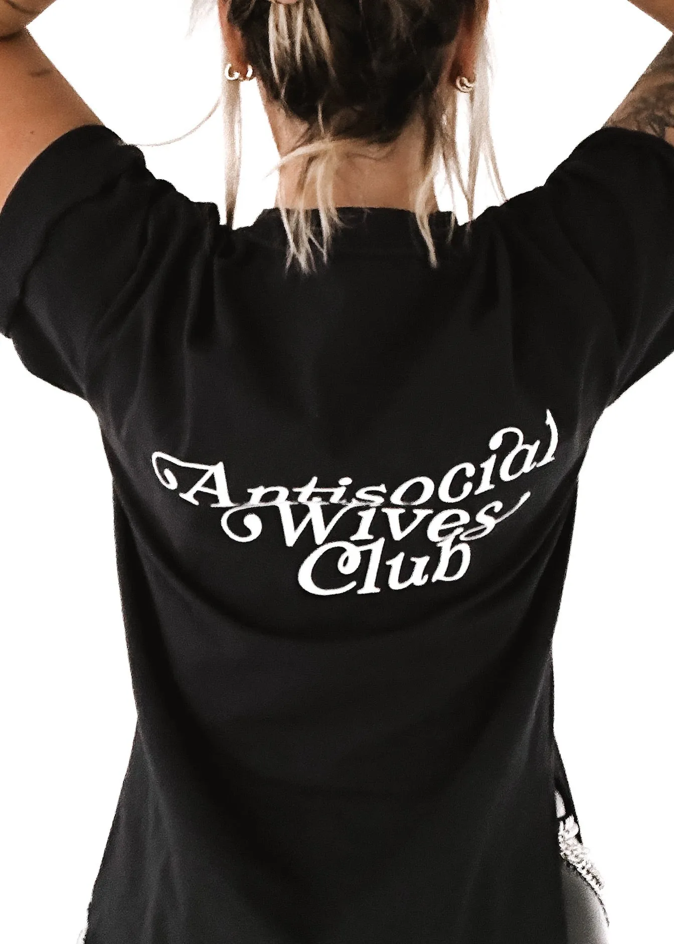 ANTISOCIAL WIVES CLUB SIDE SLIT TEE