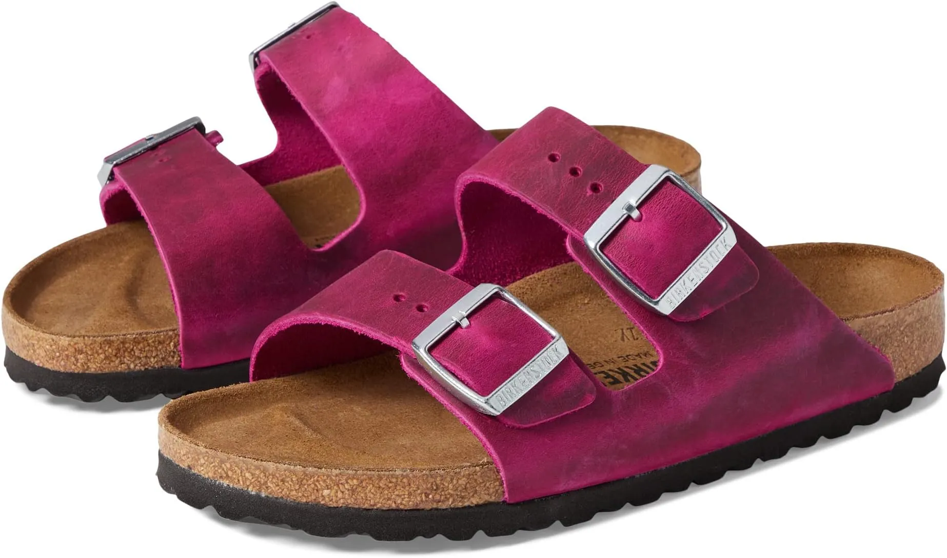 Arizona Flat Sandals - Oiled Leather (Unisex) Birkenstock, Festival Fuchsia Oiled Leather 1