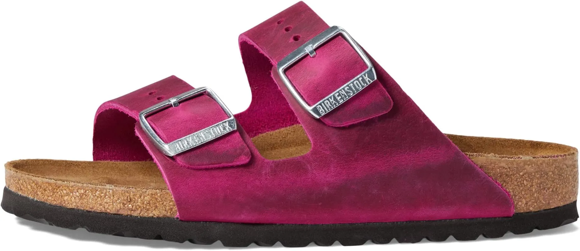 Arizona Flat Sandals - Oiled Leather (Unisex) Birkenstock, Festival Fuchsia Oiled Leather 1