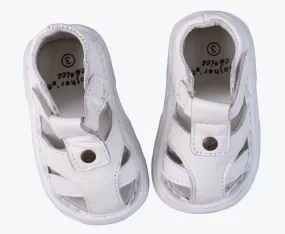 Baby White Leather Sandals