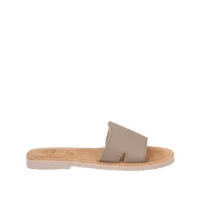 Basic Open Toe Leather Menorcan Sandal For Women - Shark ST 2360 2 A Ciervo