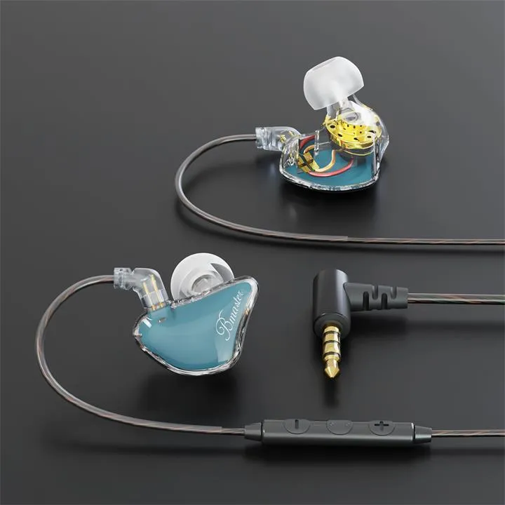 BASN Bmaster 2-Pin Triple Drivers In Ear Monitor Headphones (Blue)