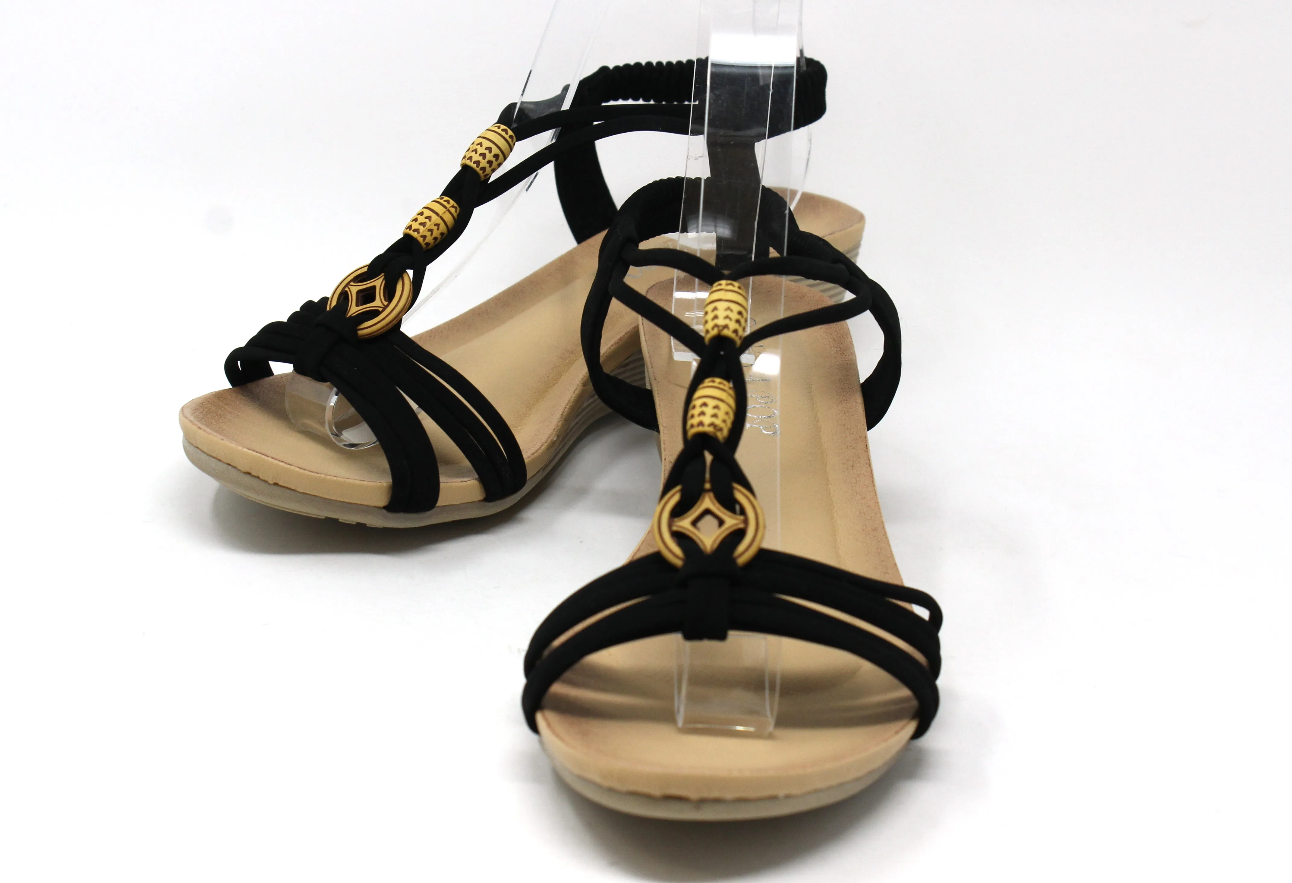 Beaded Multi Strap Sandal