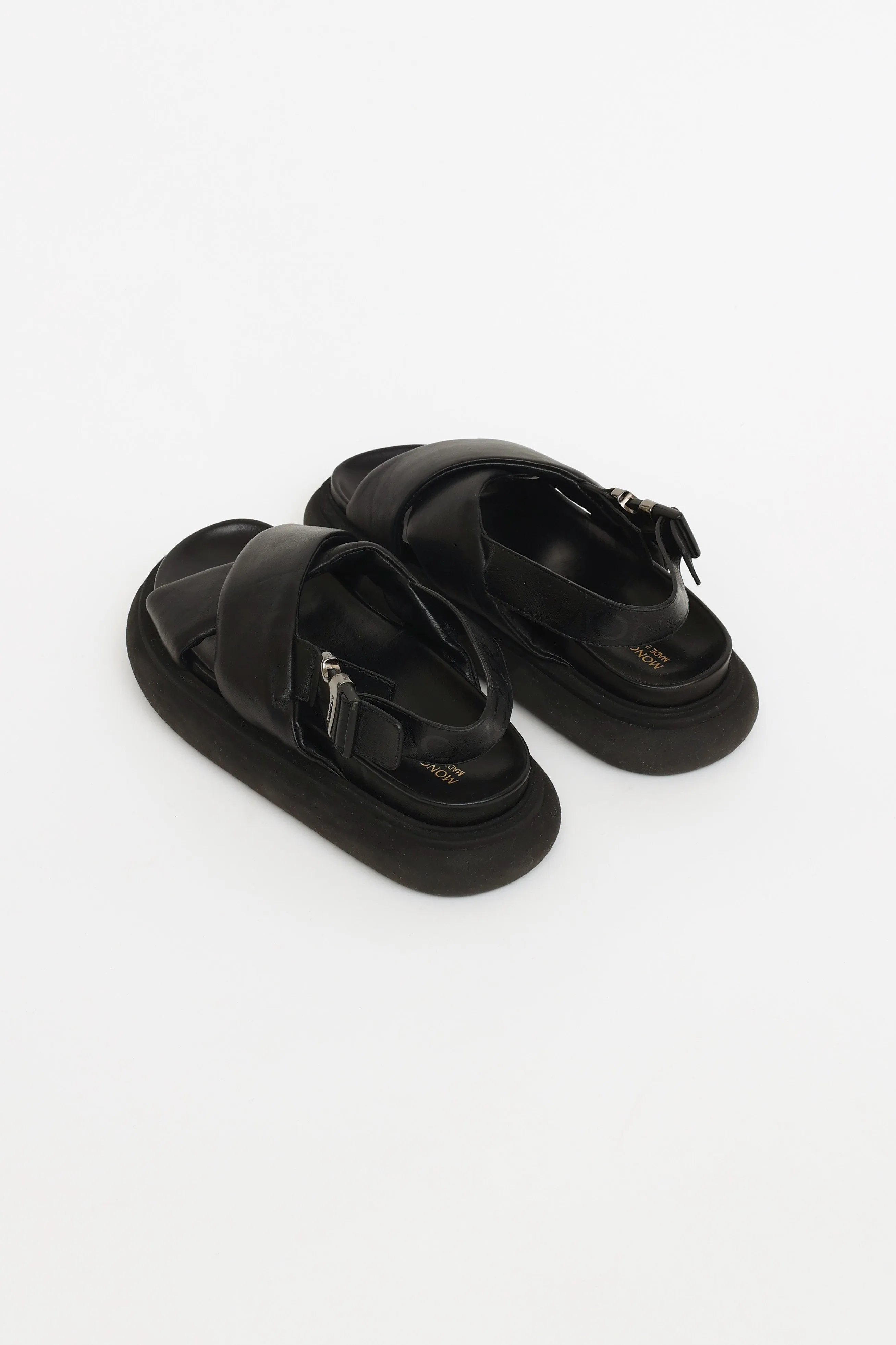 Black Leather Solarisse Sandal