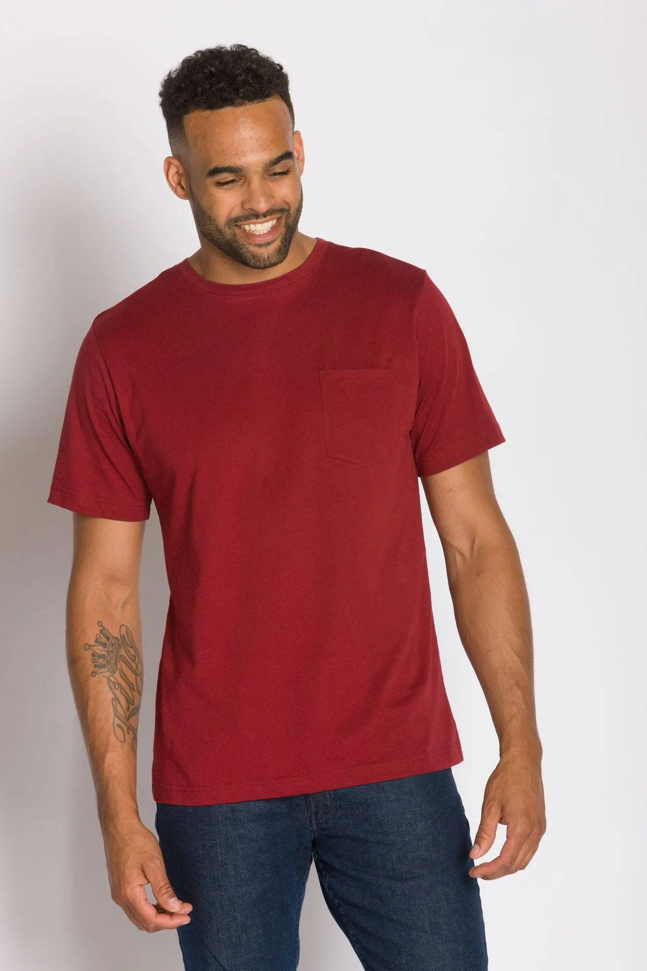 Bradley | Men's Anti-Stain Crew Neck Pocket Tee