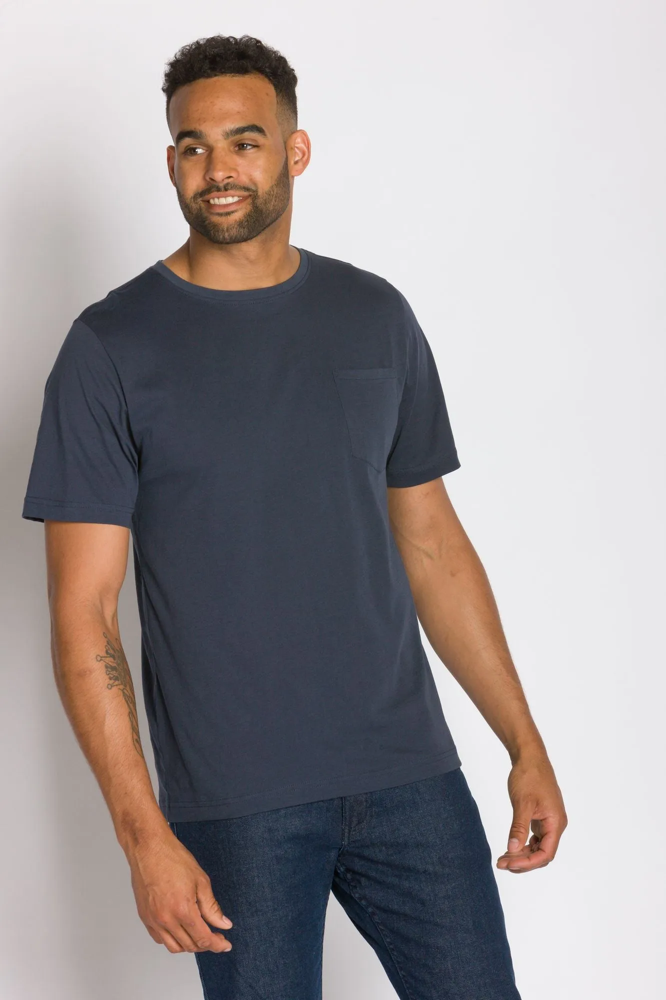 Bradley | Men's Anti-Stain Crew Neck Pocket Tee