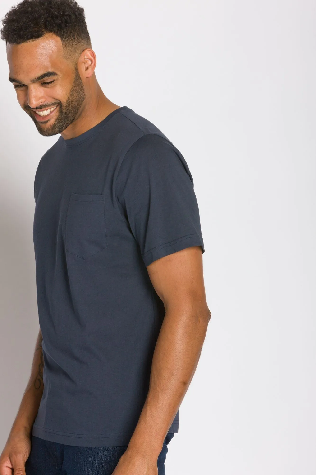 Bradley | Men's Anti-Stain Crew Neck Pocket Tee