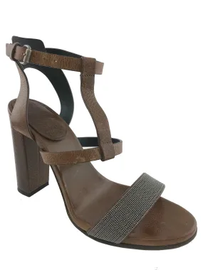 Brunello Cucinelli Monili T-Strap Strap Sandals Size 8