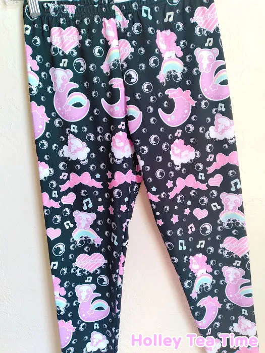 Bubbly Dreams black leggings [made to order]