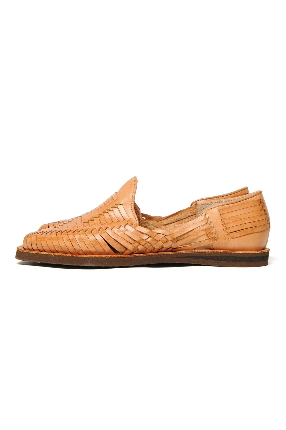 Cancun Leather Huarache | Slip on Vegetable Tanned Sandals | Tan 1