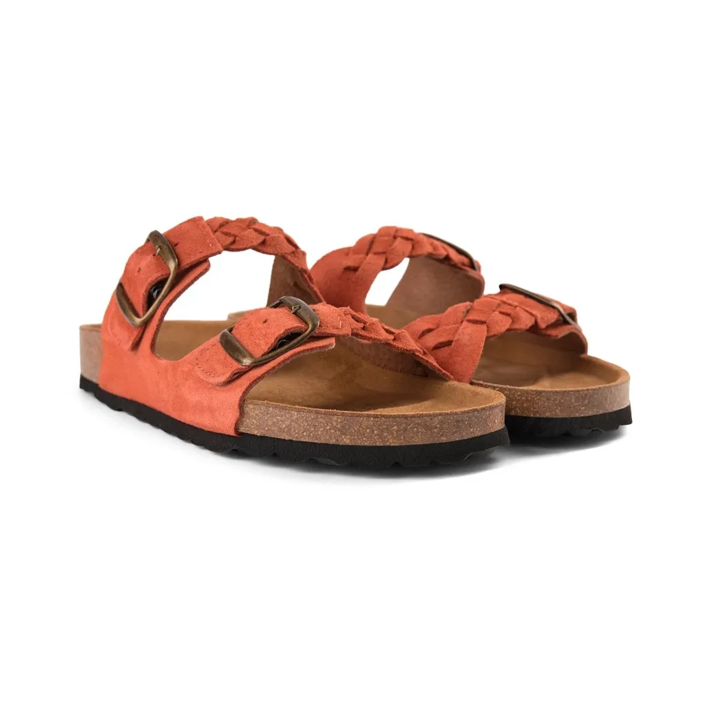 Cara sandal suede - CORAL RED