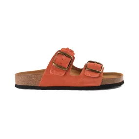 Cara sandal suede - CORAL RED