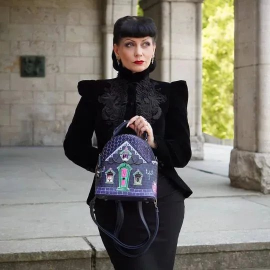 Cat Dracula's Haunted House Mini Nova Backpack by Vendula London