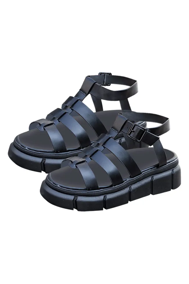 Chloe Black Chunky Gladiator Sandals FINAL SALE