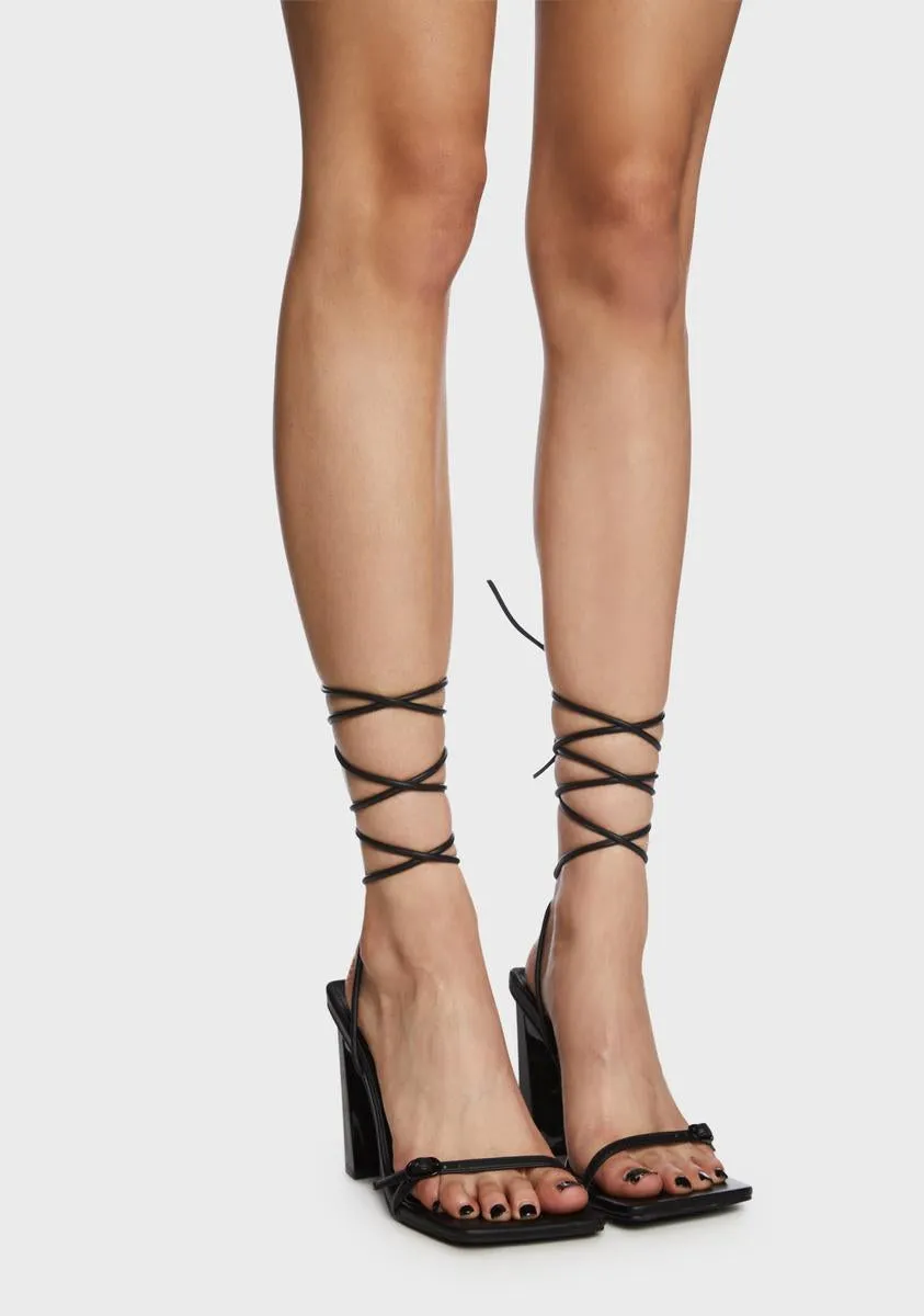 Cleo Square Toe Strappy Heels