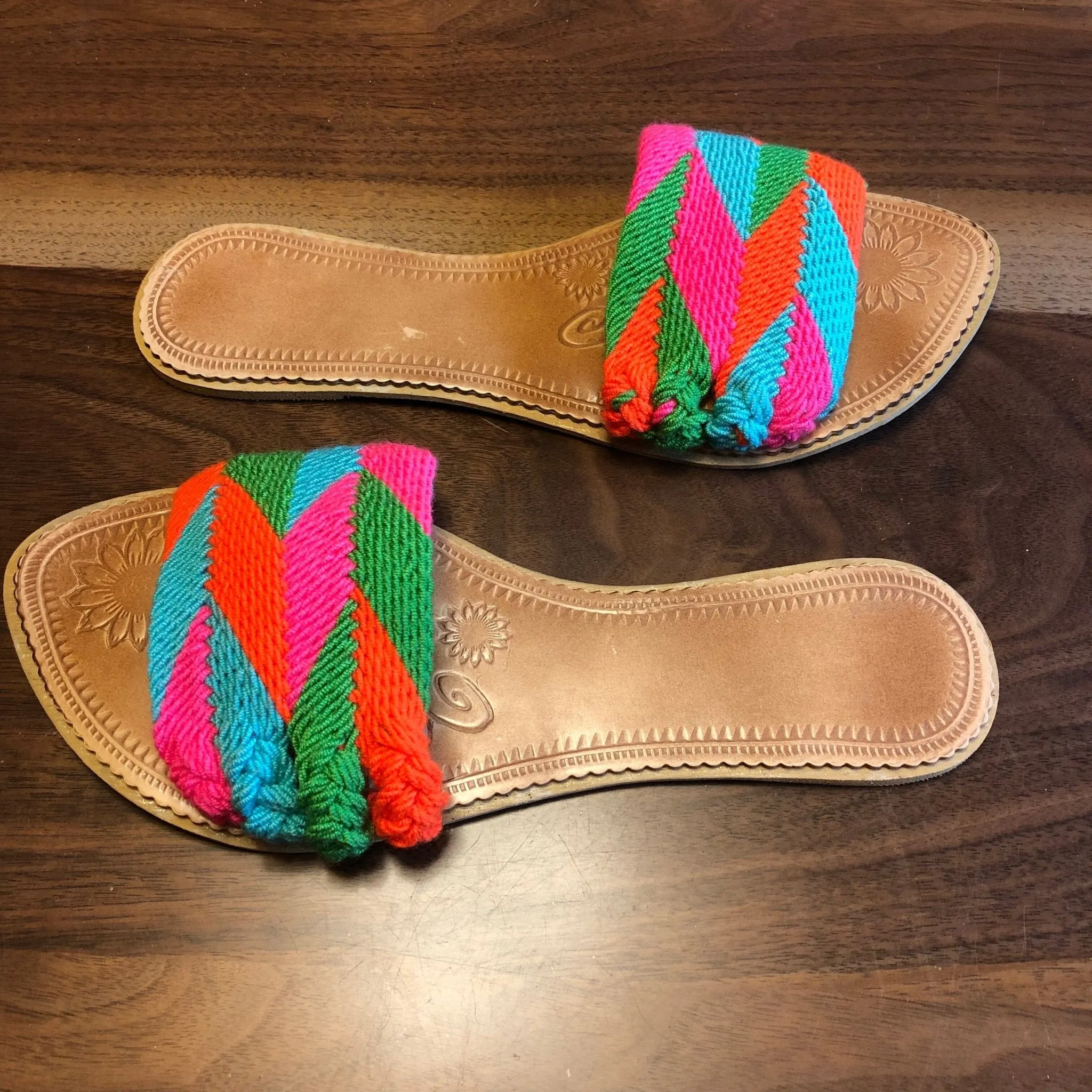 Colorful Handwoven Sandals - Boho Flat Sandals SWF022