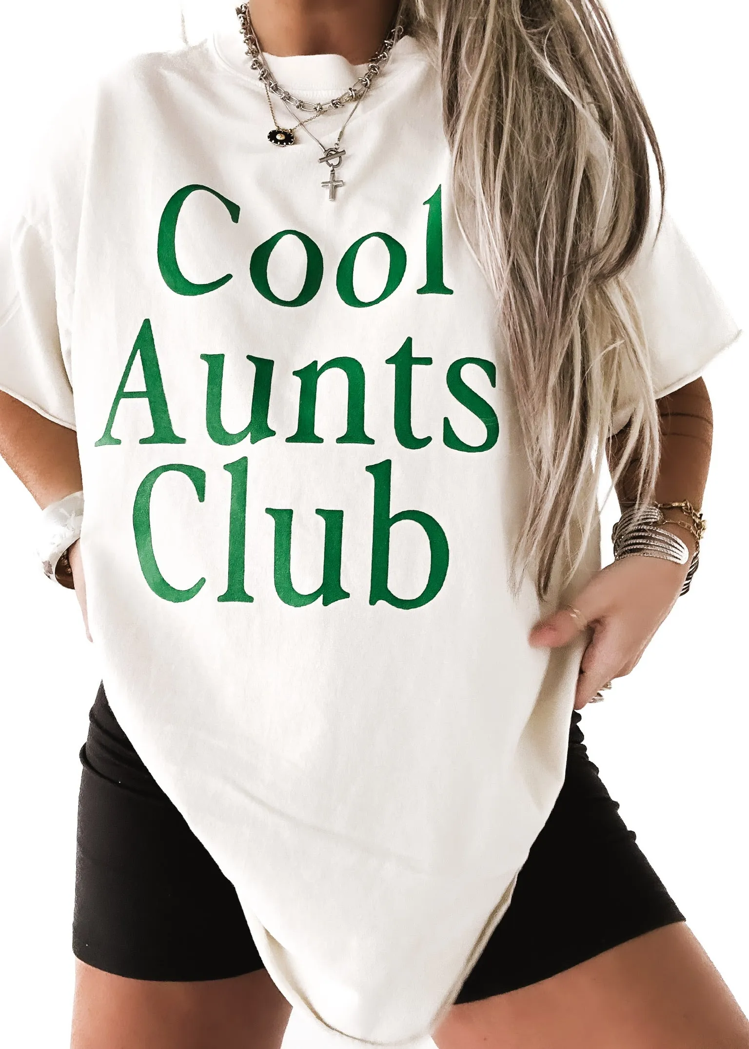 COOL AUNTS CLUB SIDE SLIT TEE