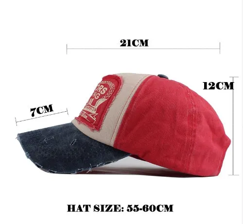 Cotton Multicolor  Baseball Cap for Men & Women