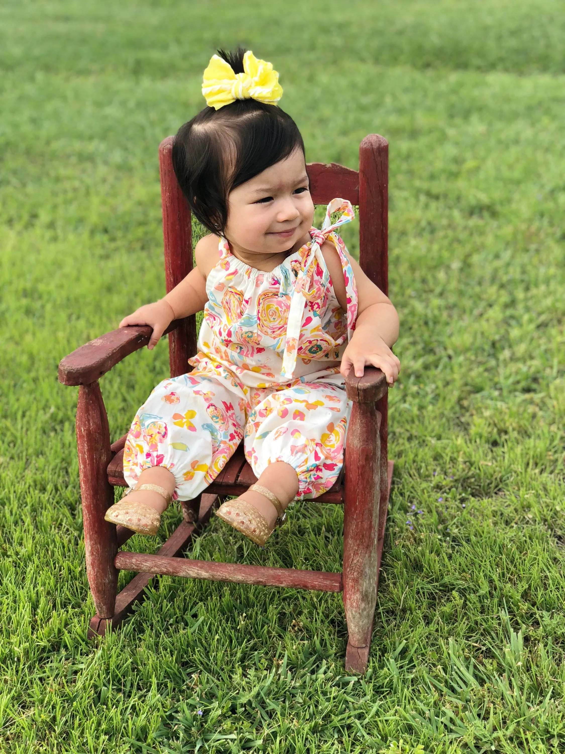 Cream Floral Jumpsuit