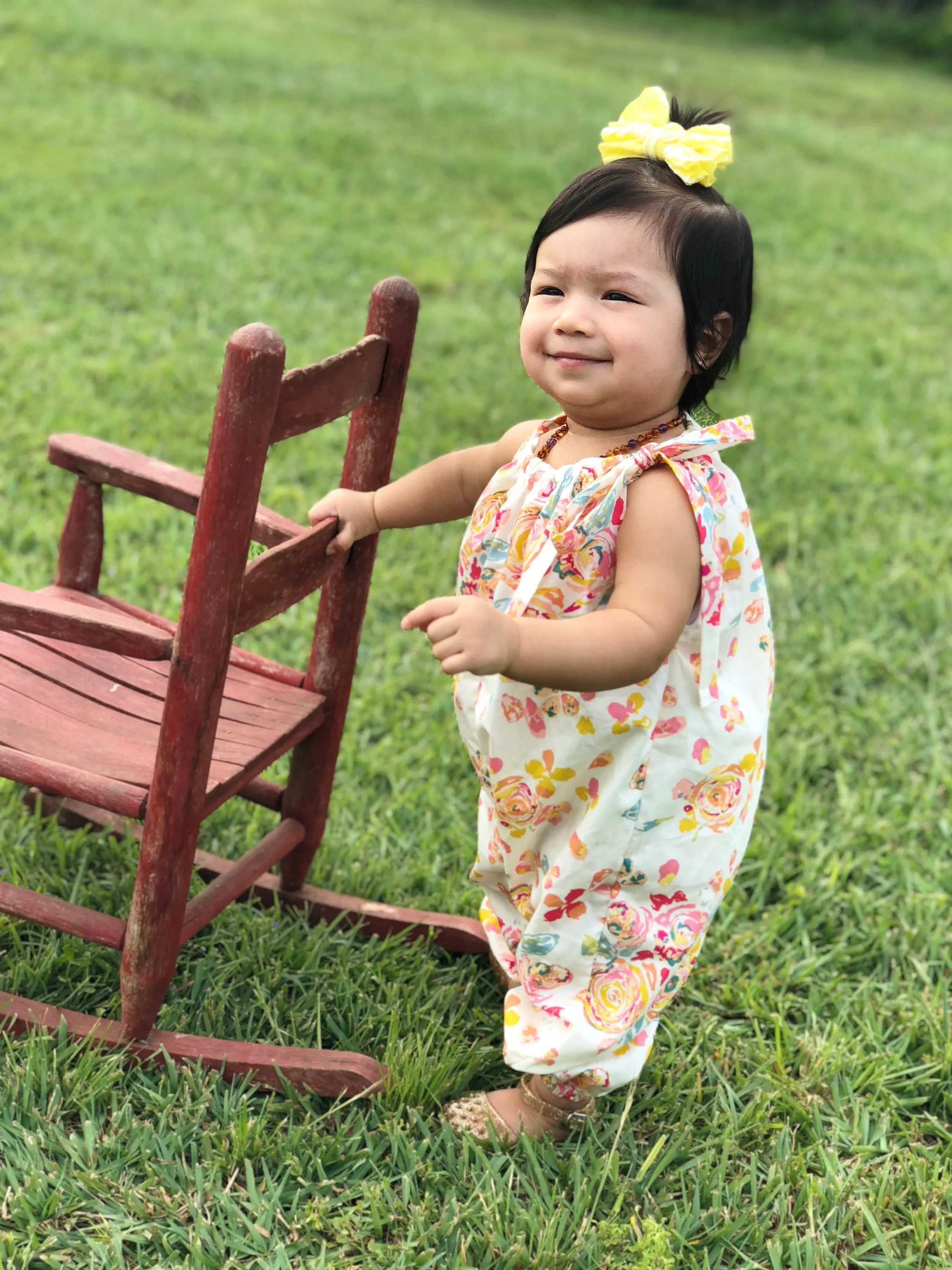 Cream Floral Jumpsuit