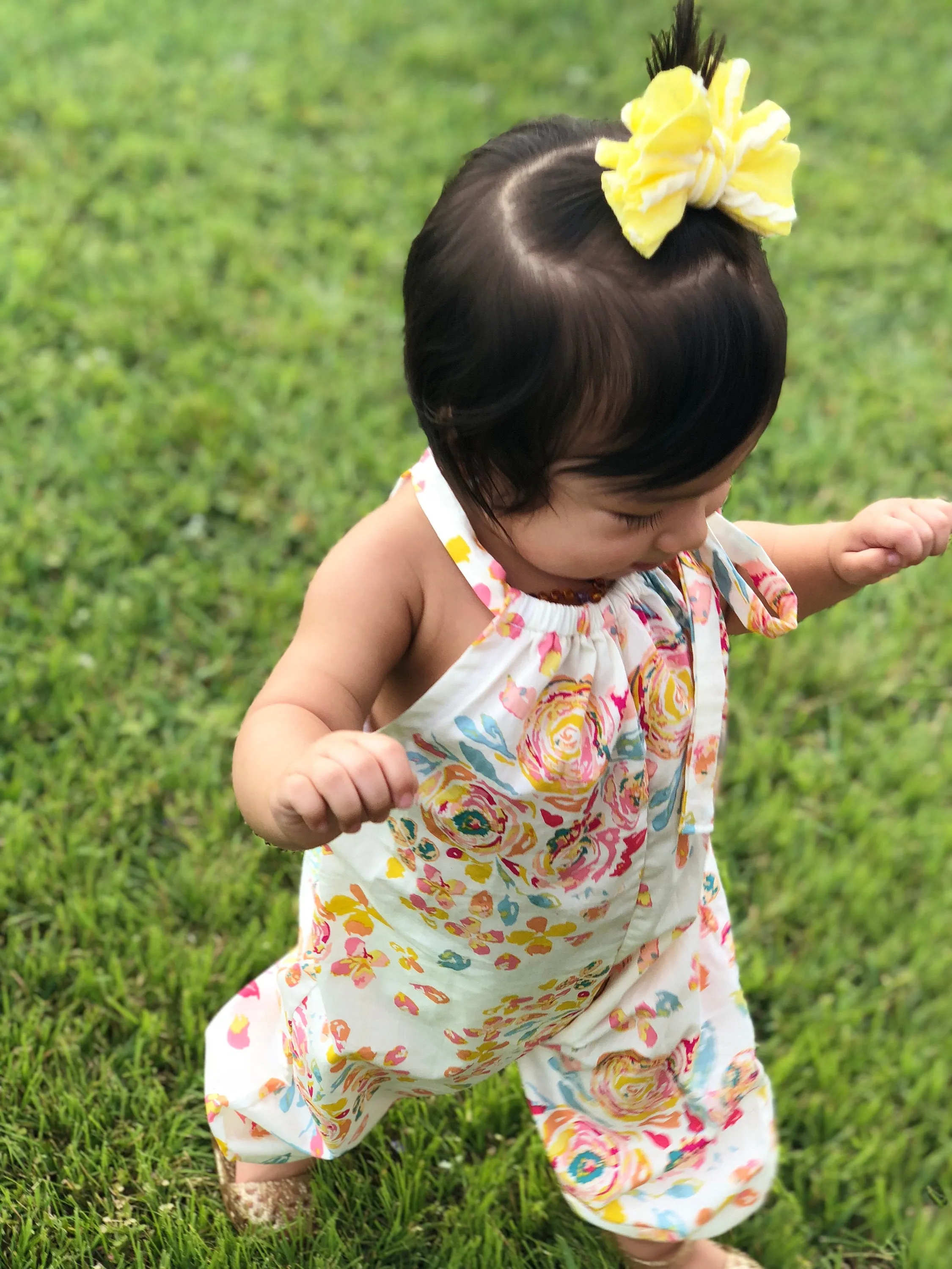 Cream Floral Jumpsuit