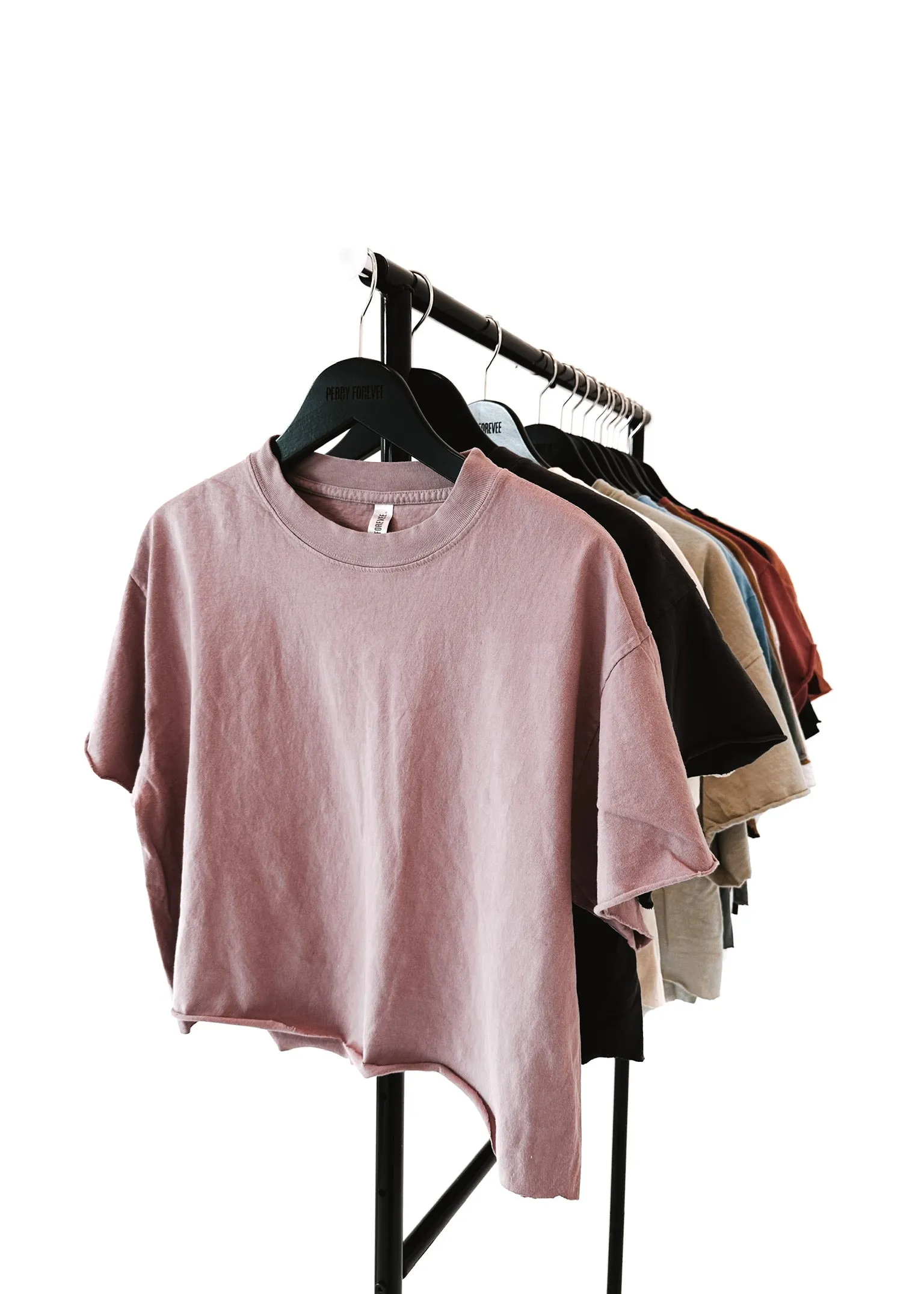 CROPPED PEBBY BASICS LILAC TEE