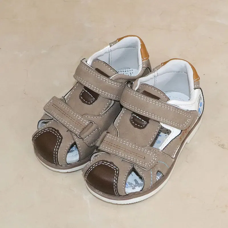 Cute Eagle Children Sandals Summer Pu Leather Orthopedic Sandals  Toddler  Shoes Boys Closed Toe  Beach shoes Baby Flat Shoes