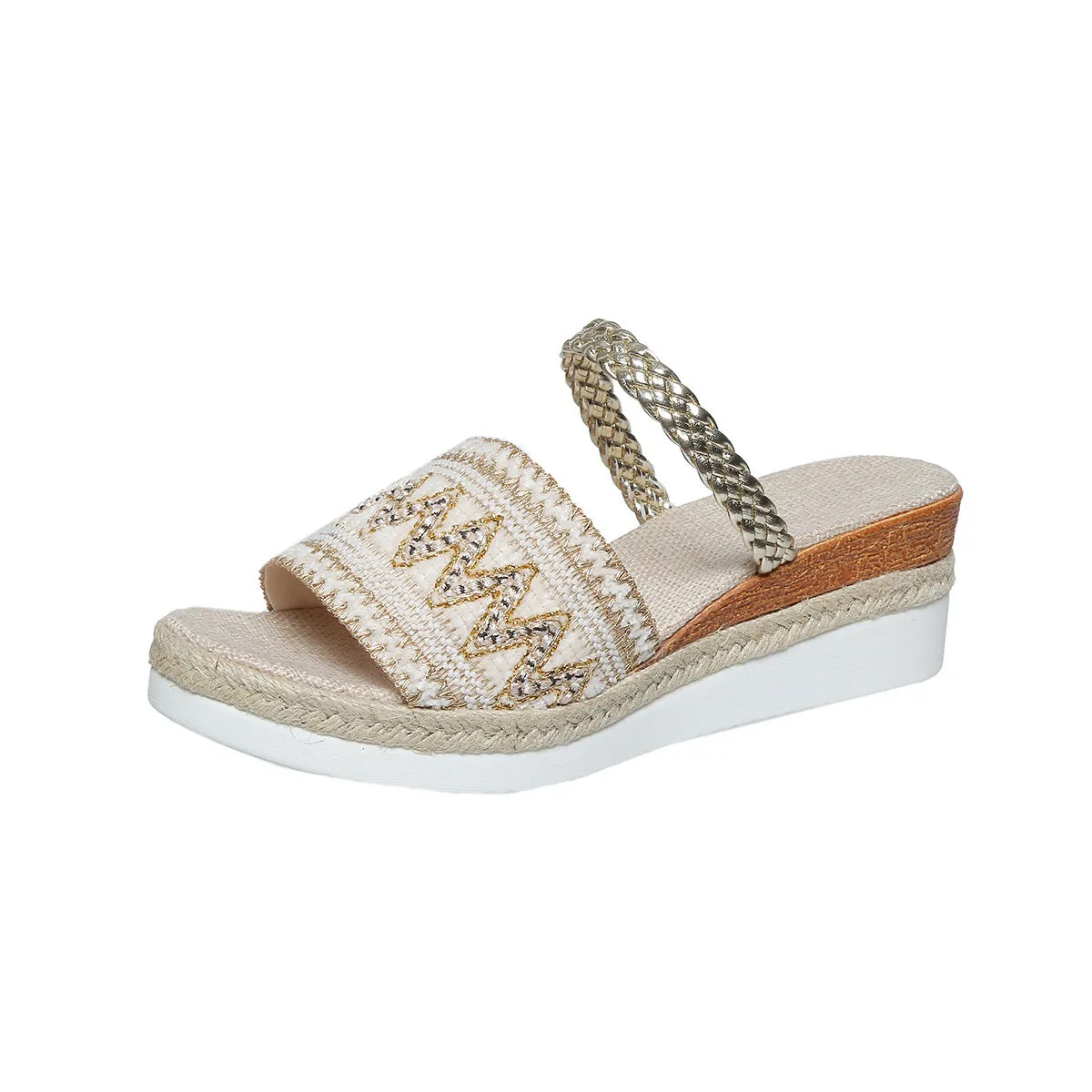 Cute Wave-patterned Thick Sole Sandals