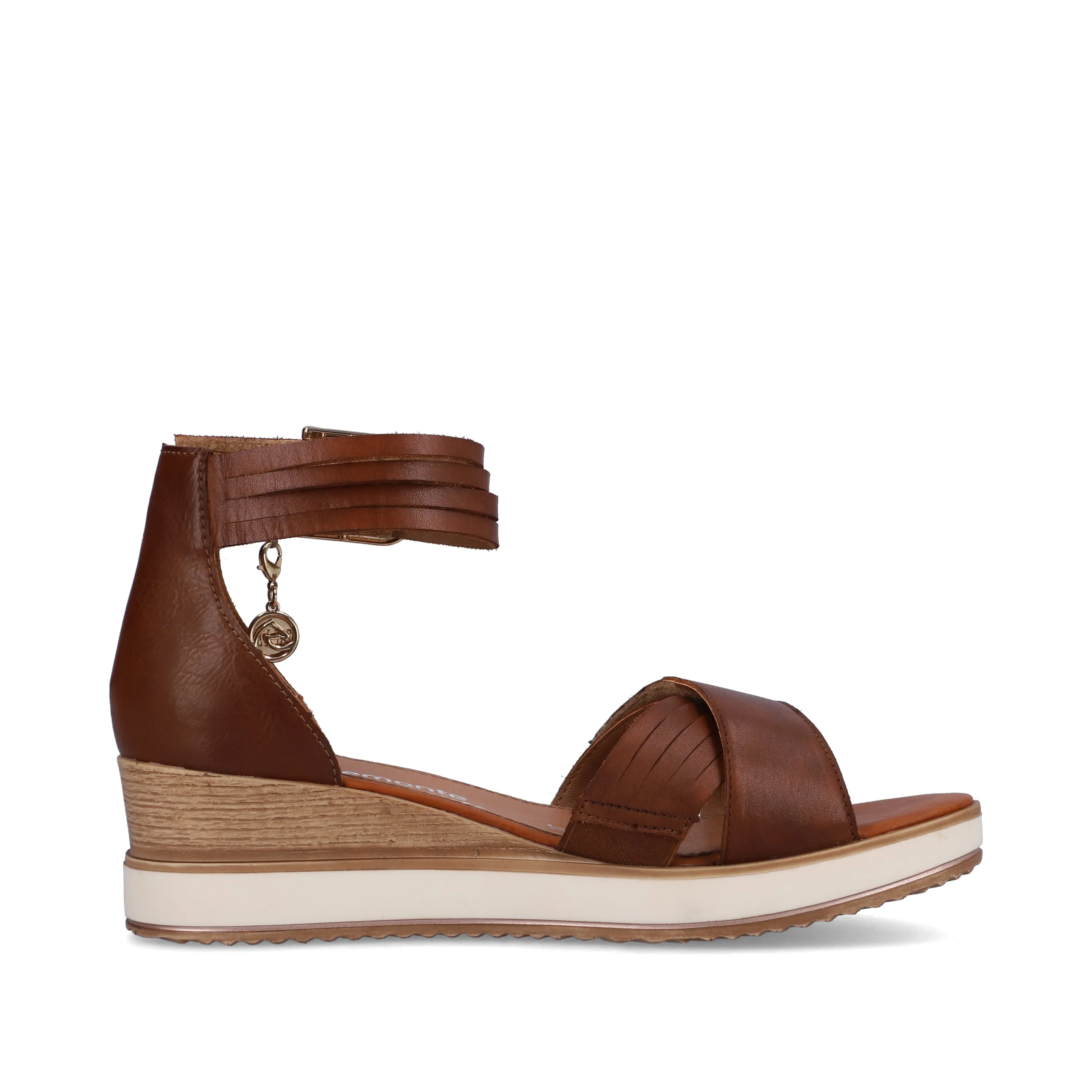 D6458-24 Brown Wedge Cross Strap