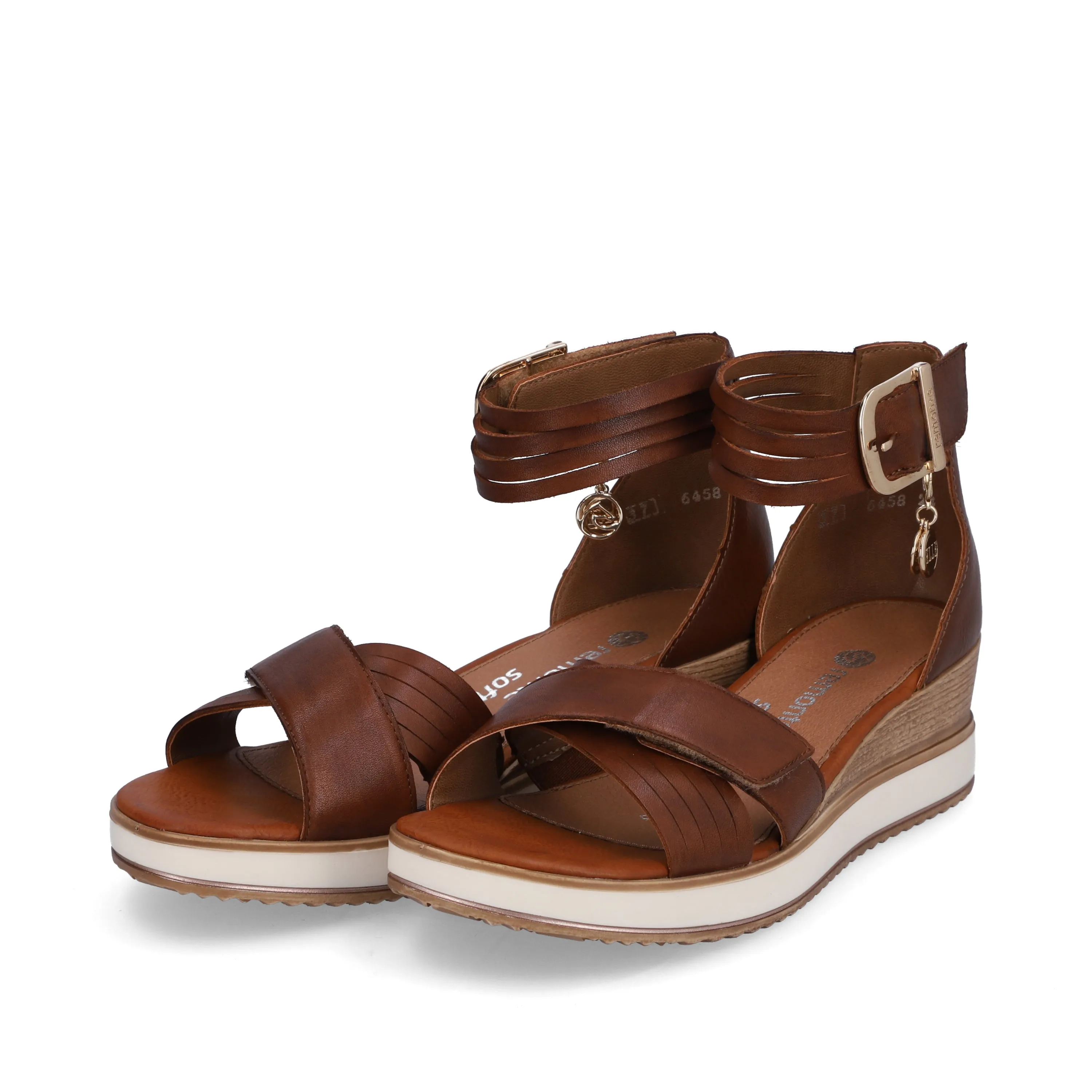 D6458-24 Brown Wedge Cross Strap