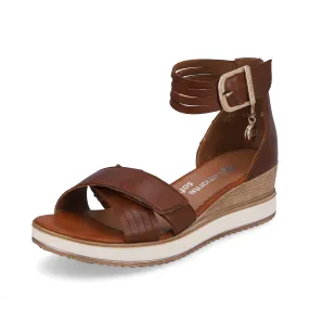 D6458-24 Brown Wedge Cross Strap