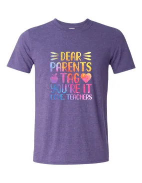 Dear Parents - Adult Unisex Short Sleeve T-Shirt