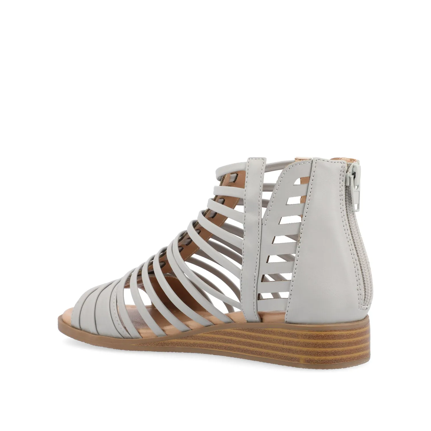 DELILAH GLADIATOR SANDALS IN FAUX LEATHER