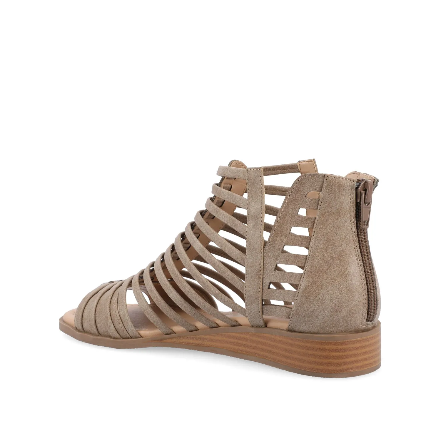 DELILAH GLADIATOR SANDALS IN FAUX LEATHER