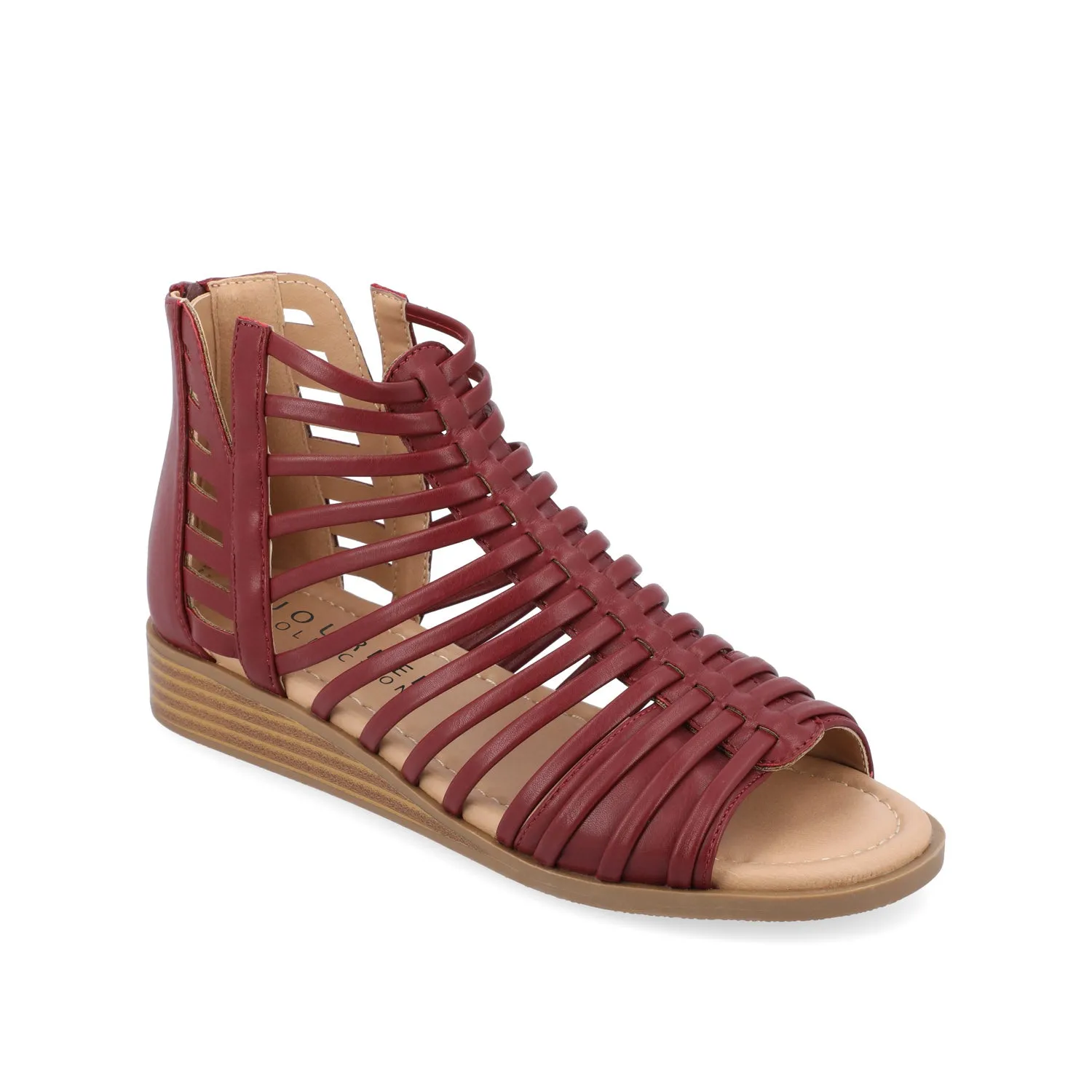 DELILAH GLADIATOR SANDALS IN FAUX LEATHER