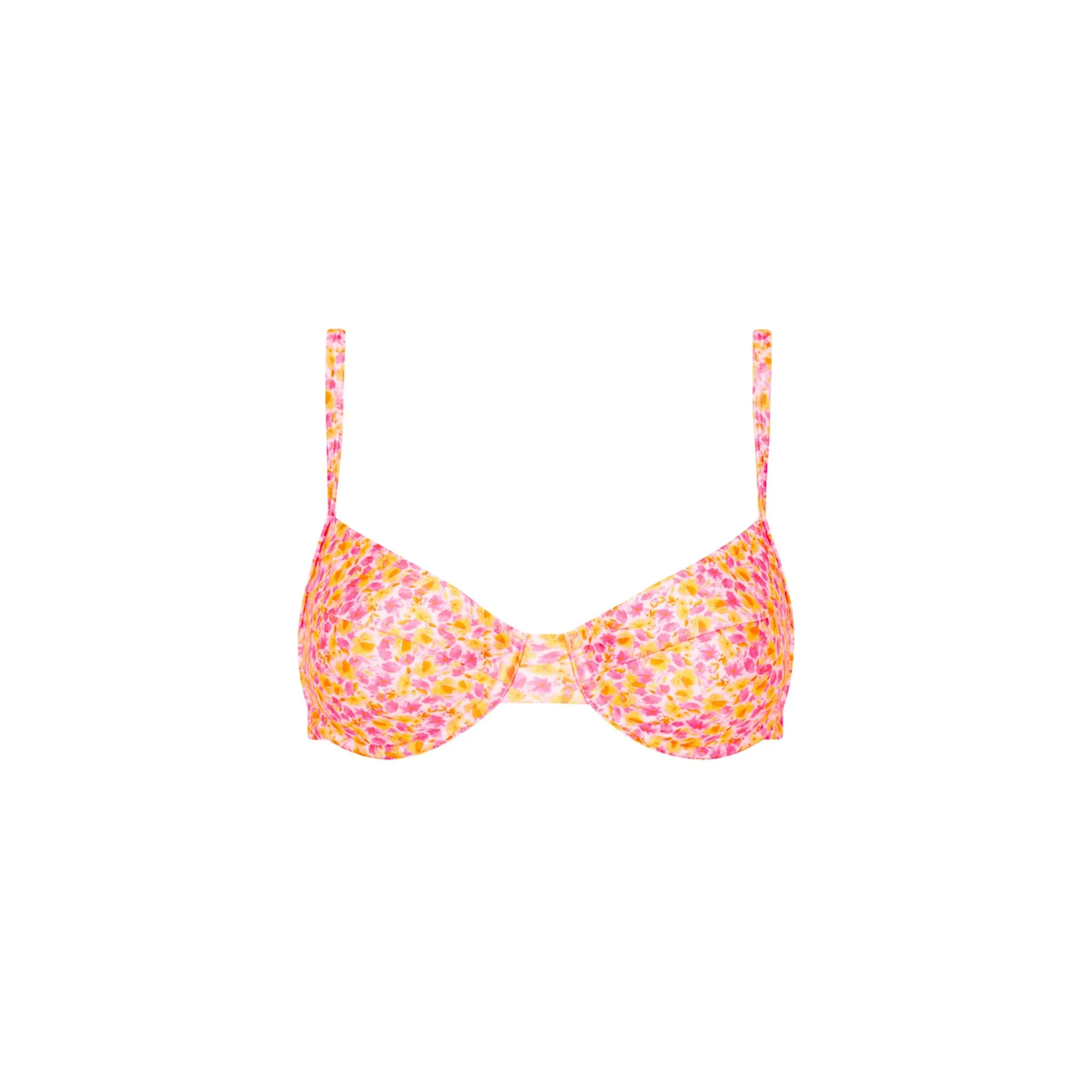 Ditzy Underwire Bra Bikini Top - Sherbet Shimmer