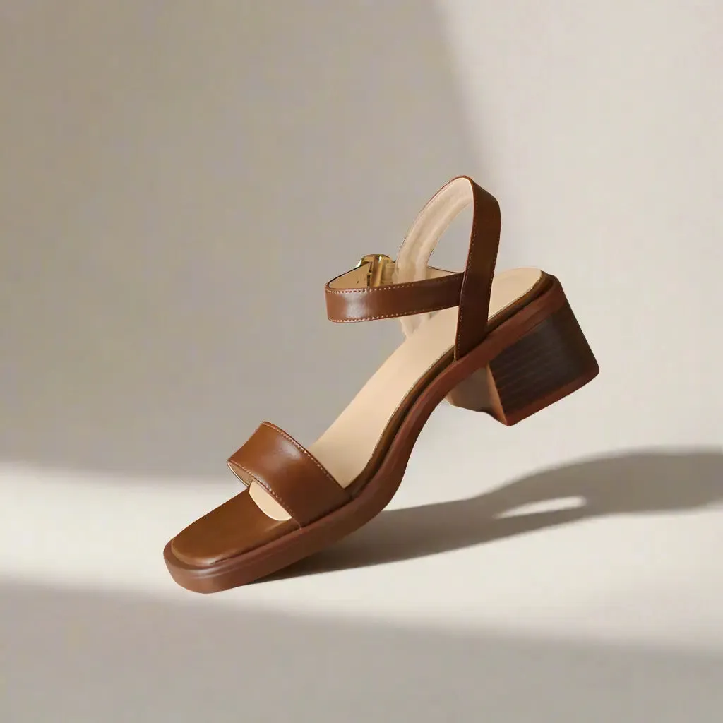 Dorcas Brown Flat Sandals