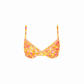 Double Ruffle Underwire Bikini Top - Mimosa Meadows