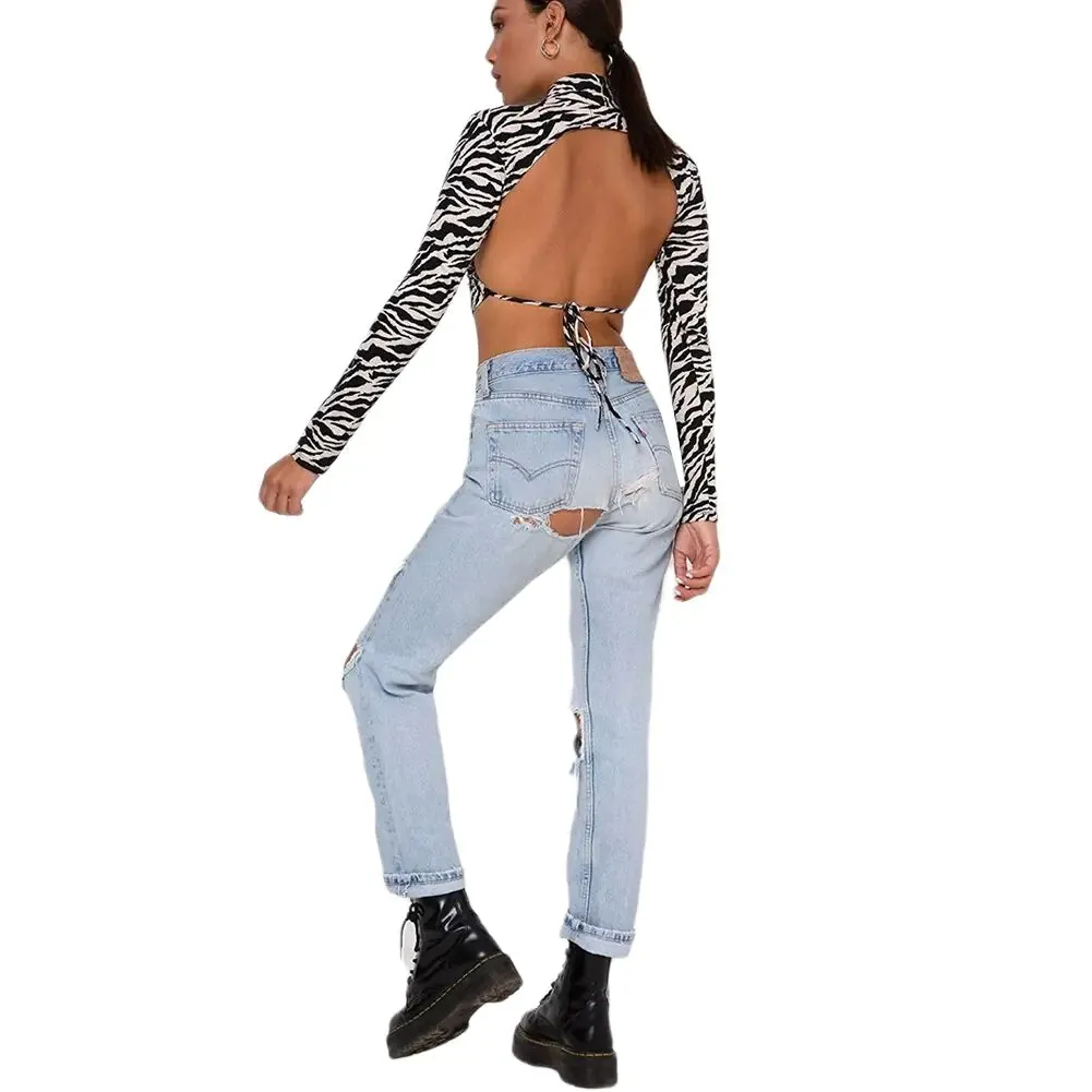 Dragon Printed Women Sexy Crop Top