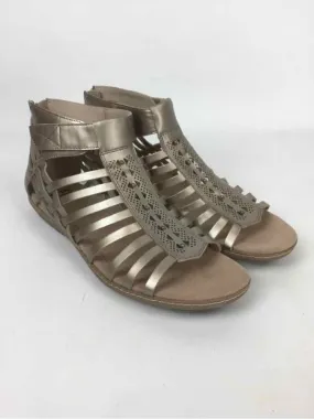 Earth Women Size 12 Bronze Leather Sandals