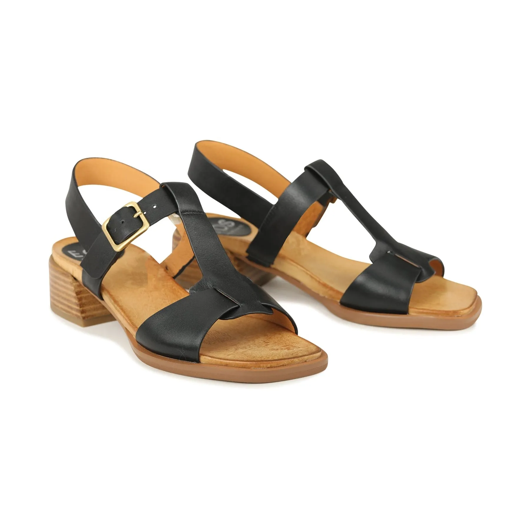 ELLIA SLING-BACK HEEL SANDALS LEATHER