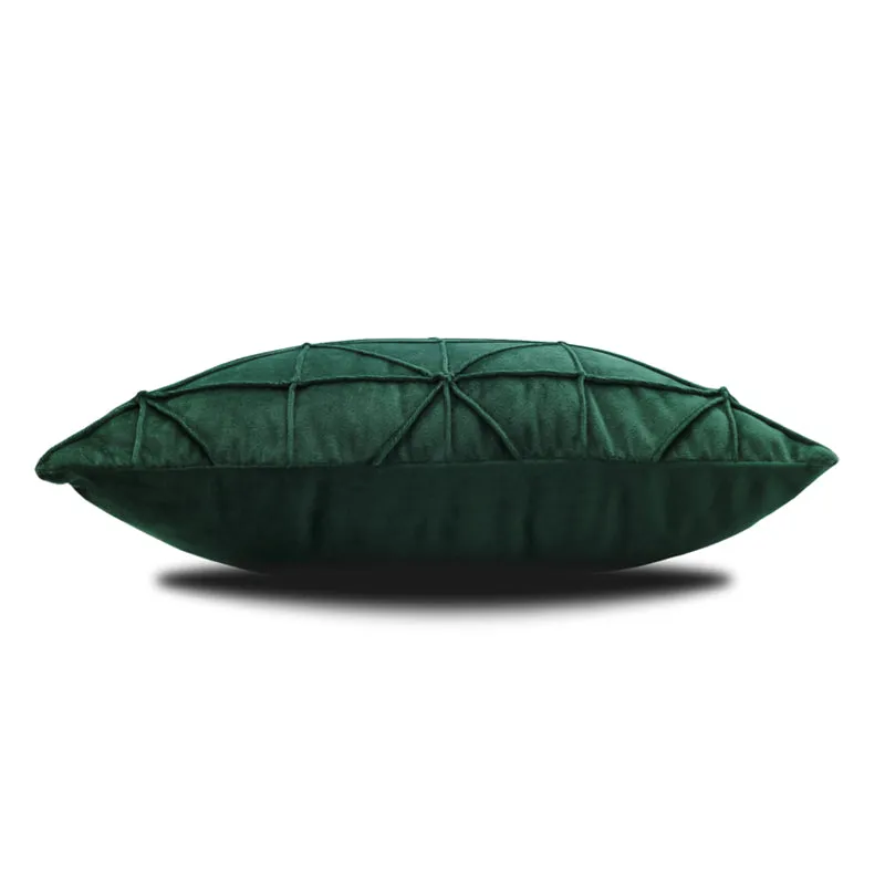 Emerald Green Geometric Throw Cushion