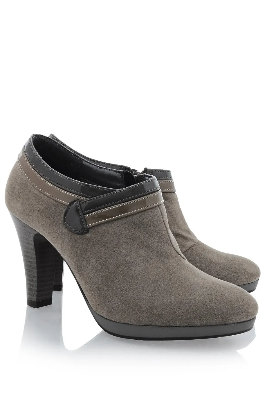 FIORELLA NORALIN Taupe Suede Ankle Boots